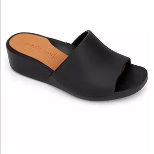 Black wedge slide sandals - gentle souls by Kenneth Cole